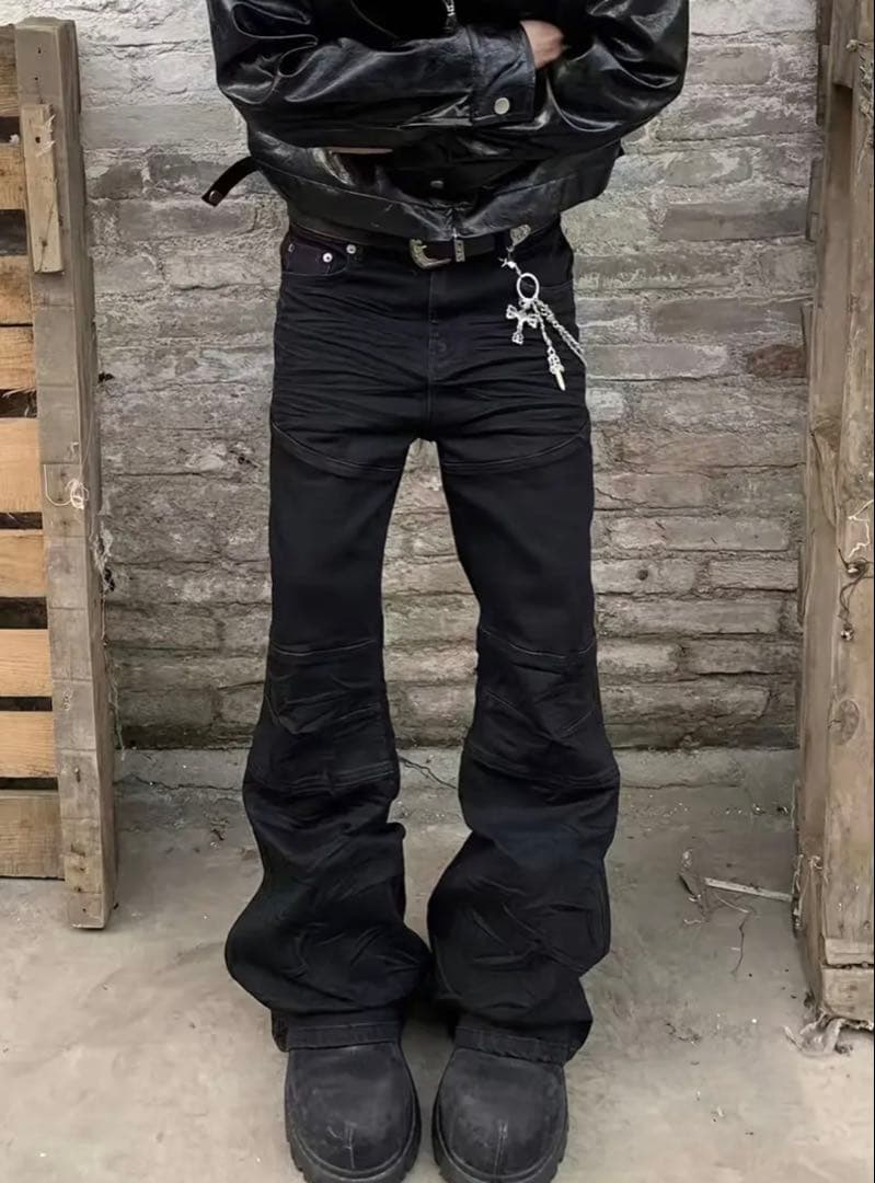 00s Archive Flare Denim Pants –Oil Black