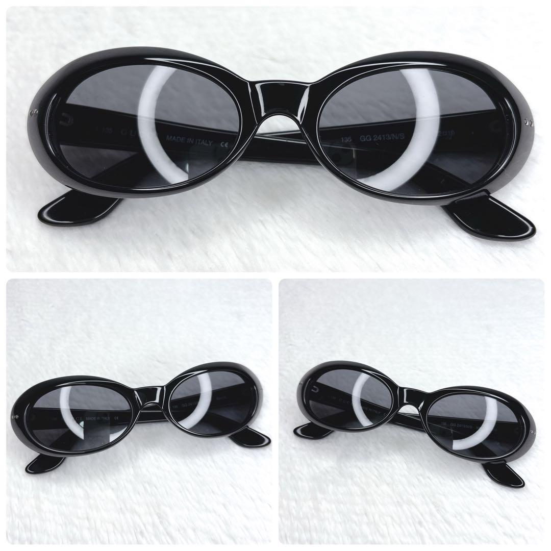 GUCCI archive シルバーサイドロゴ　サングラス　y2k