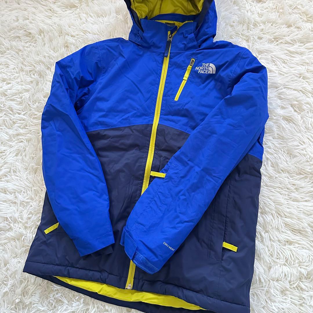【美品】ノースフェイス スキーウェア ダウン キッズ XL 防寒 スノーウェア
