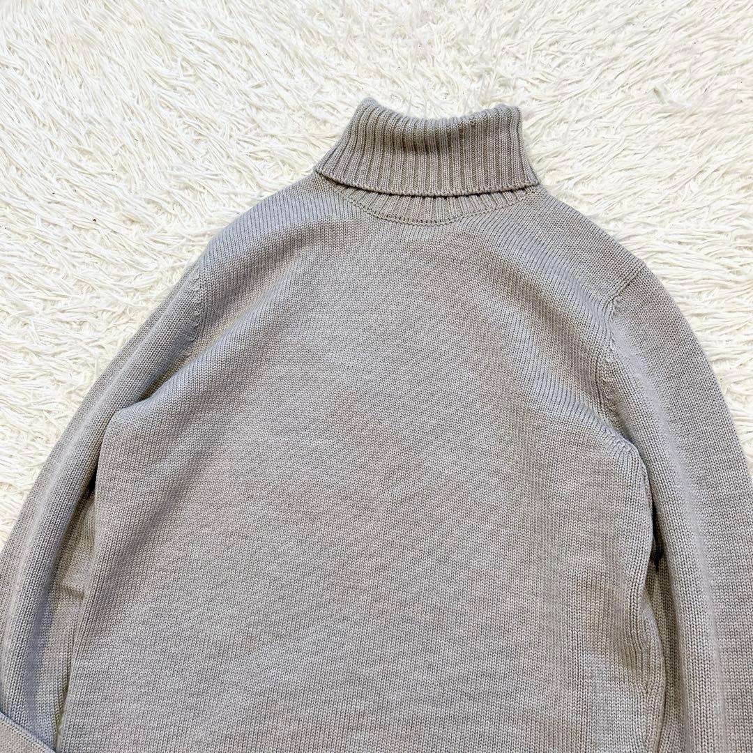 ZANONE タートルネック ニット ライトグレー ミドルゲージ 46
