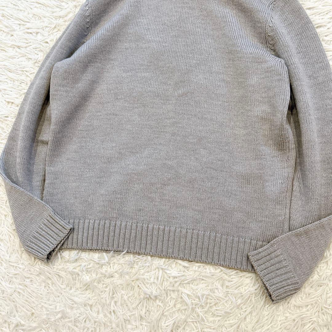 ZANONE タートルネック ニット ライトグレー ミドルゲージ 46