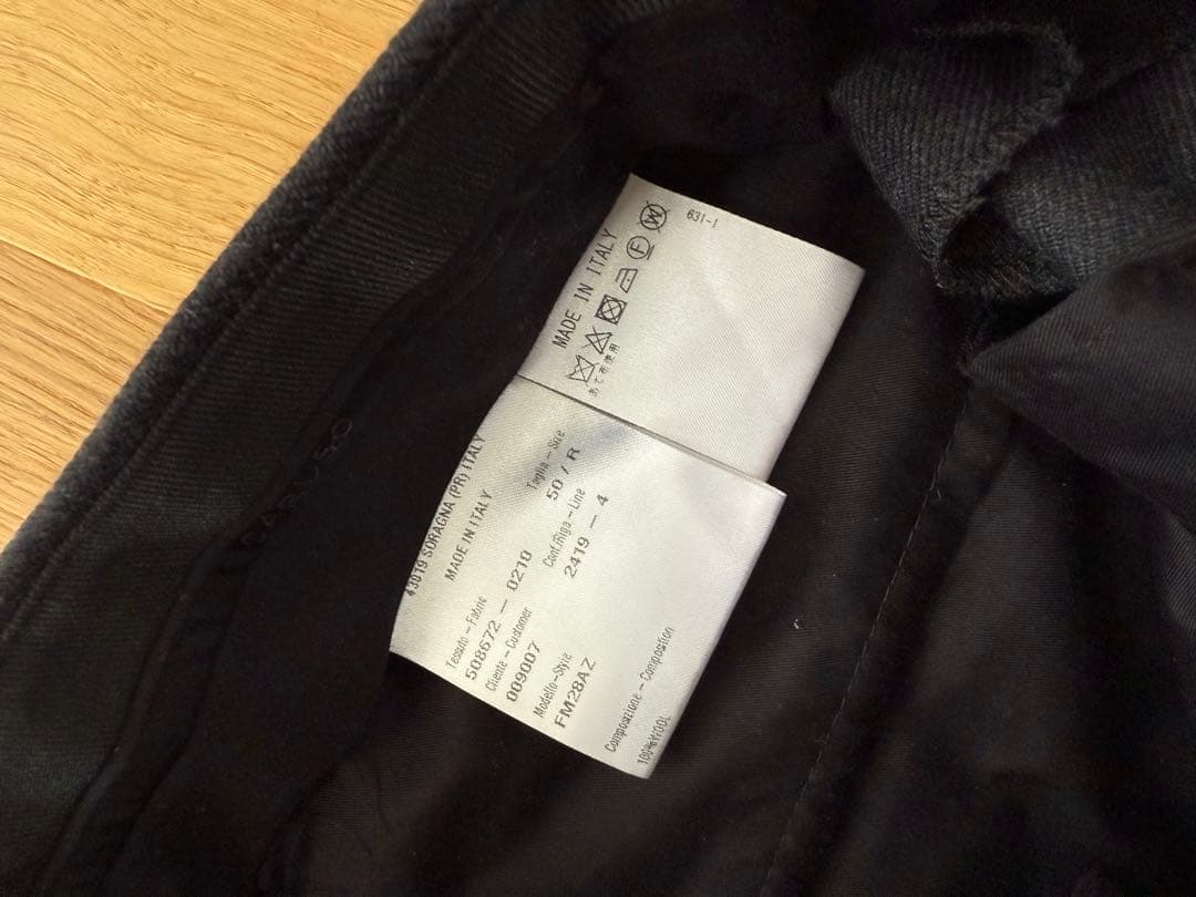 美品CARUSO ウールスラックス チャコールグレー District別注モデル