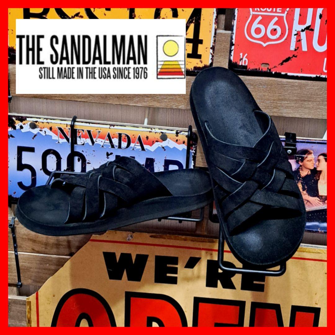 THE SANDALMAN サンダルマン　編み込みレザー　スエード　サンダル