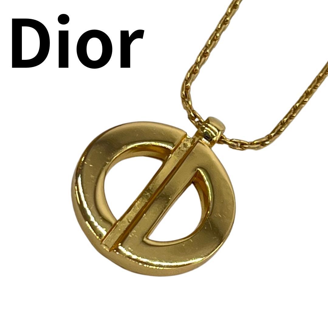 Dior ディオール ゴールド ネックレス CDロゴ サークルモチーフ