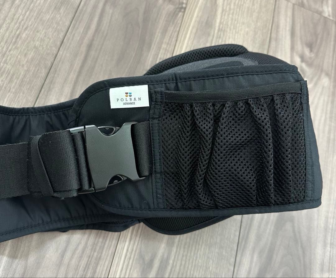 POLBAN ポルバン アドバンス ヒップシート ダブルショルダー付 ブラック