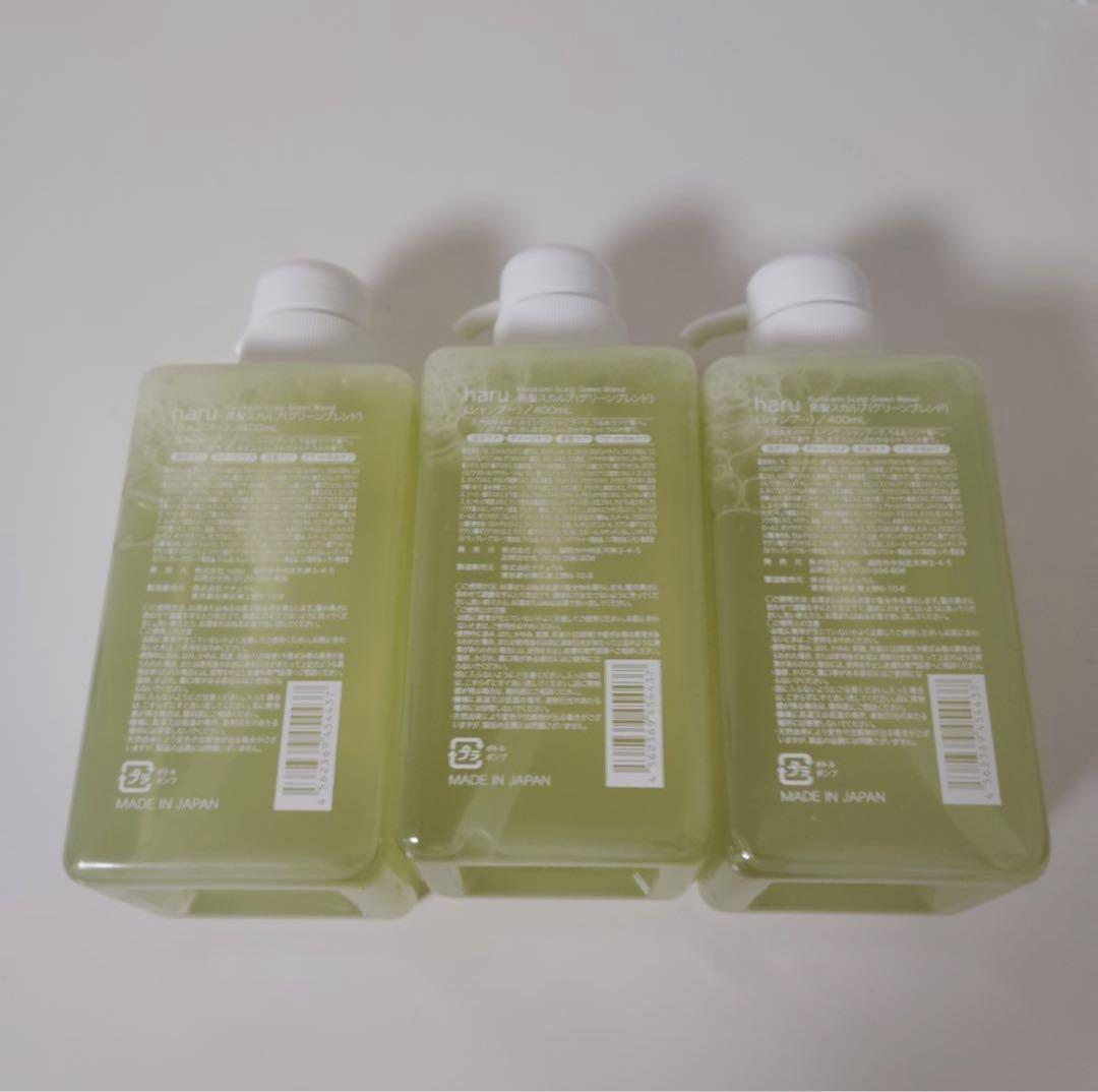 zk3657 harukurokami スカルプ グリーン400ml×3点セット