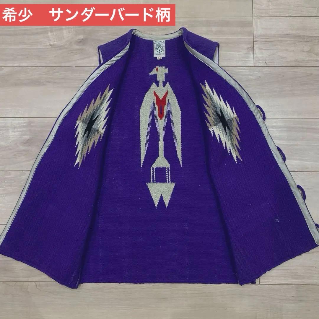 希少 オルテガ サンダーバード柄 38スクエア　チマヨベスト ORTEGA’S