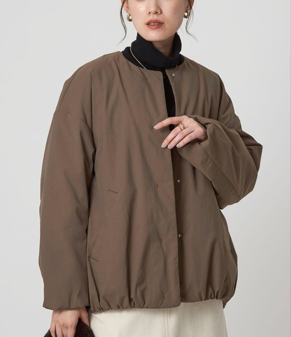 green label relaxing パフィーノーカラーブルゾン　ブラウン