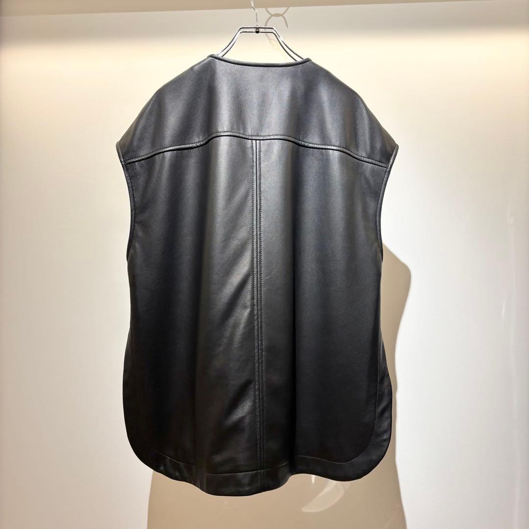 美品 CCU レザーベスト フリーサイズ ライダース レザー