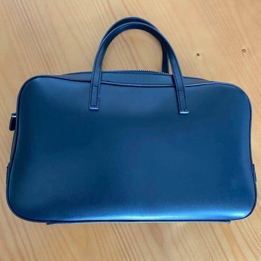 ヤーキ　ヴィリーナ別注　スクエアハンドバッグ　お受験　バック　ネイビー