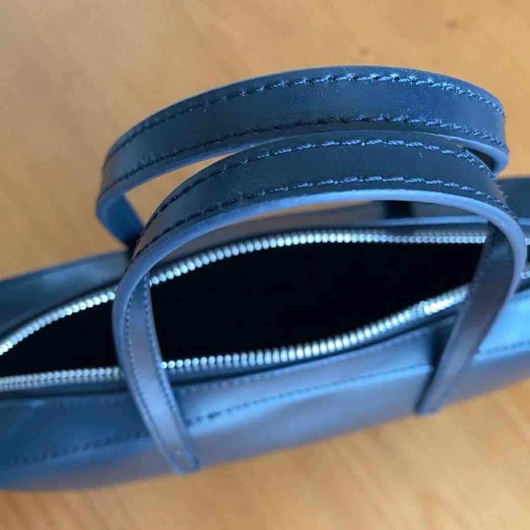 ヤーキ　ヴィリーナ別注　スクエアハンドバッグ　お受験　バック　ネイビー