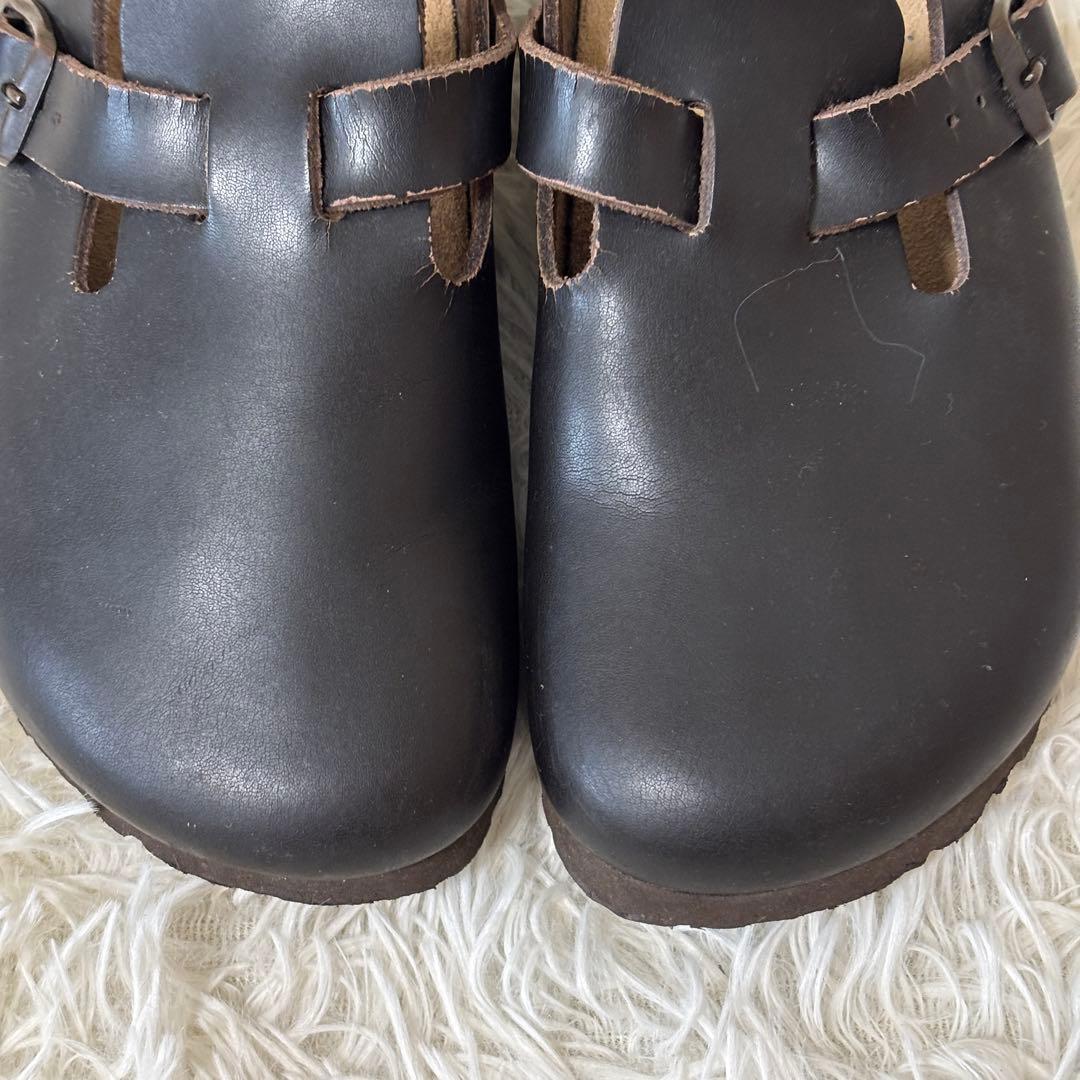 【美品】BIRKENSTOCK ビルケンシュトック　ボストン　レザー　ブラック