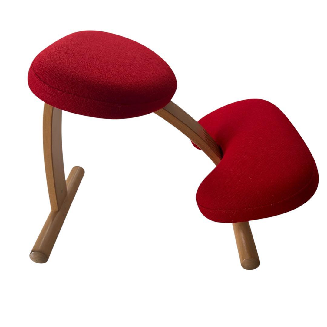 Rybo バランスイージー 撥水カバー付き　姿勢矯正チェア レッド