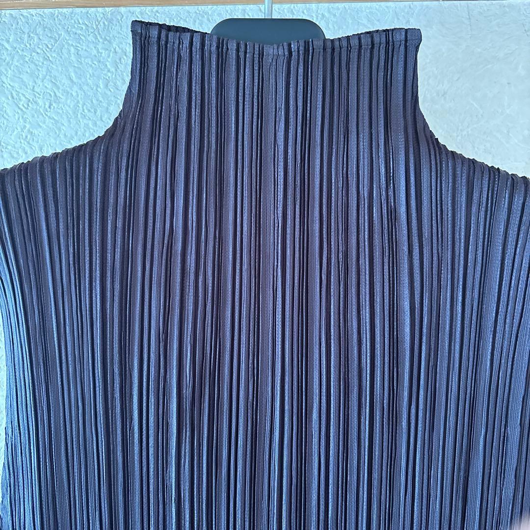 PLEATS PLEASE ノースリーブ ロングワンピース　茶サイズ4