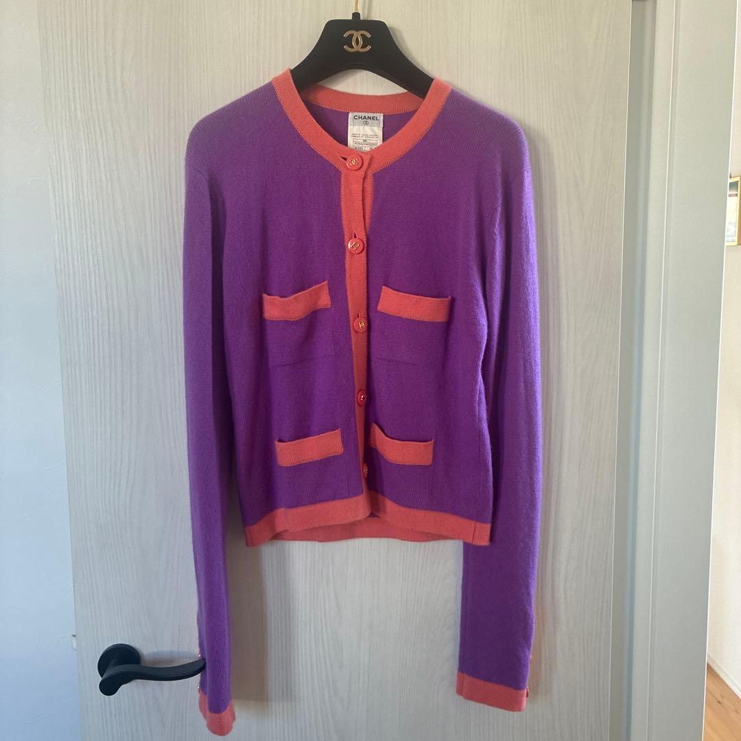 CHANEL カシミヤ カーディガン 38アンサンブルニット