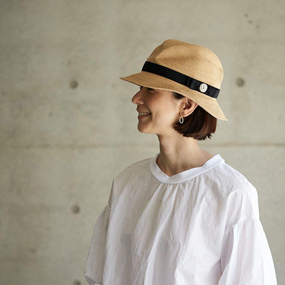 極美品✨マチュアーハ×バーズワーズ コラボ BOXED HAT ラフィアハット