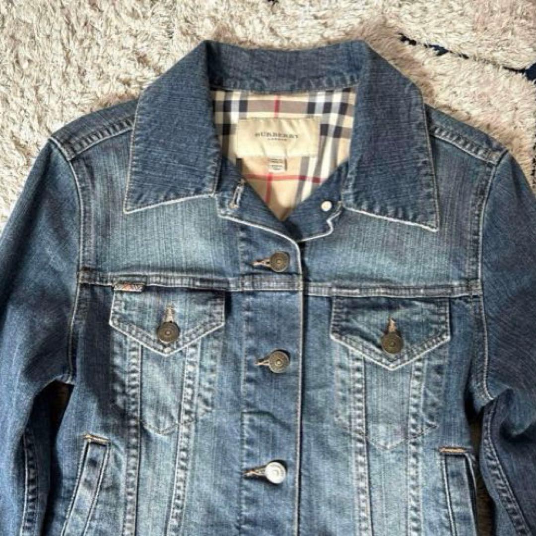 【美品✨】バーバリー　デニムジャケット　ウォッシャブル　ノバチェック　Gジャン