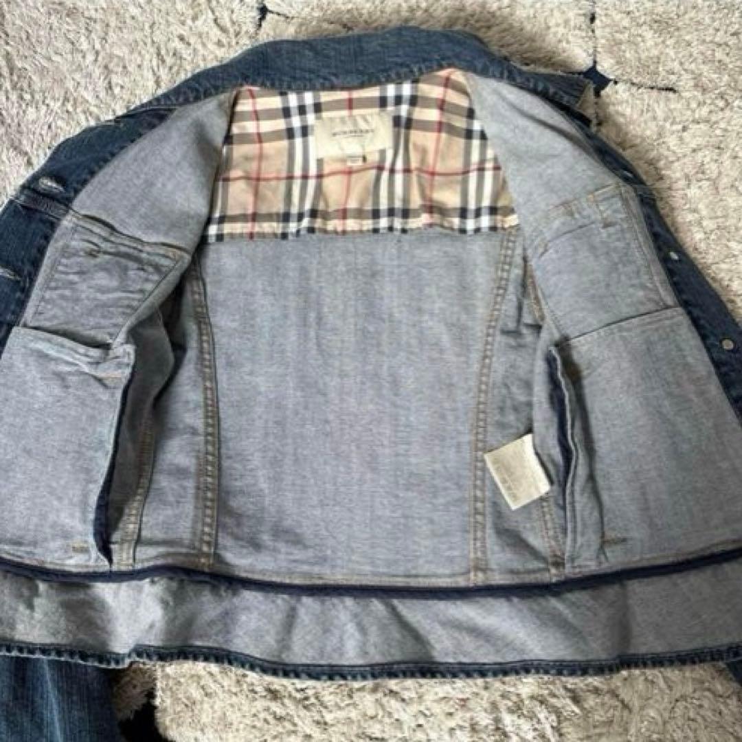 【美品✨】バーバリー　デニムジャケット　ウォッシャブル　ノバチェック　Gジャン