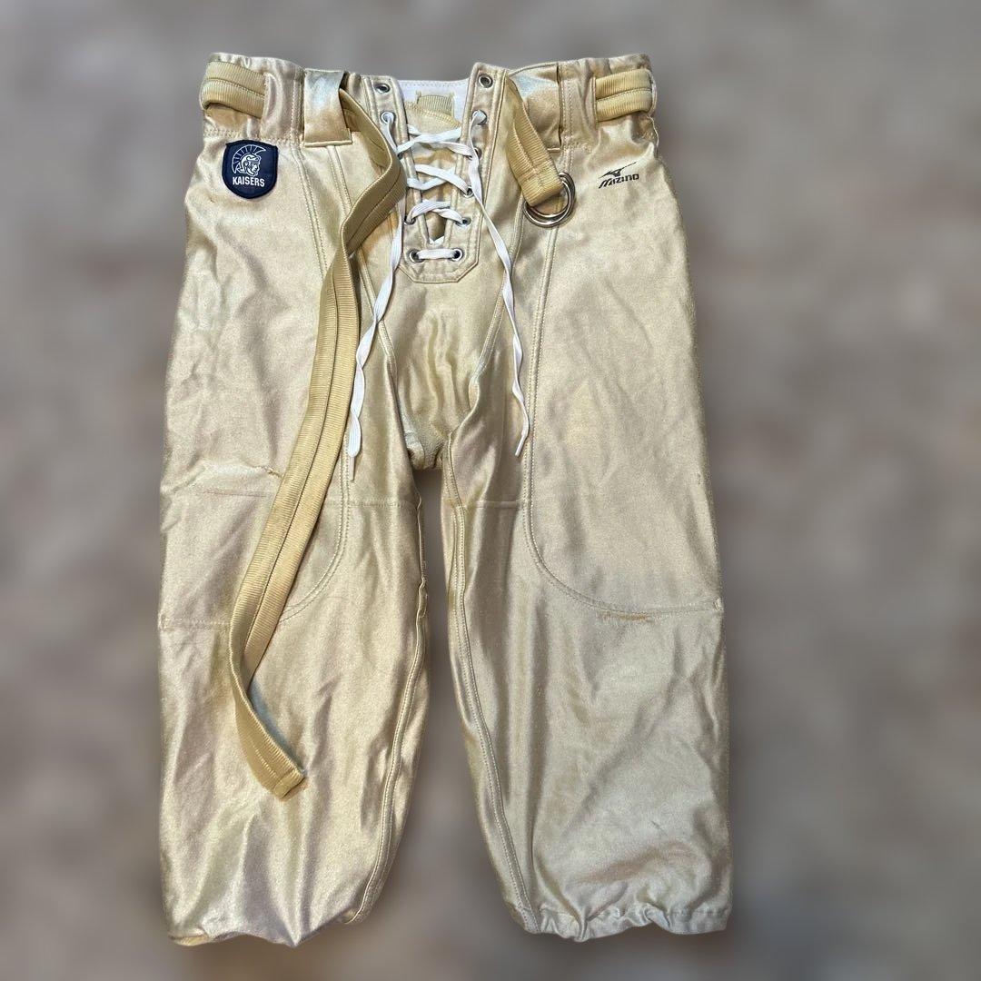 Mizuno Kaisers アメリカンフットボールパンツ ゴールド　Lサイズ