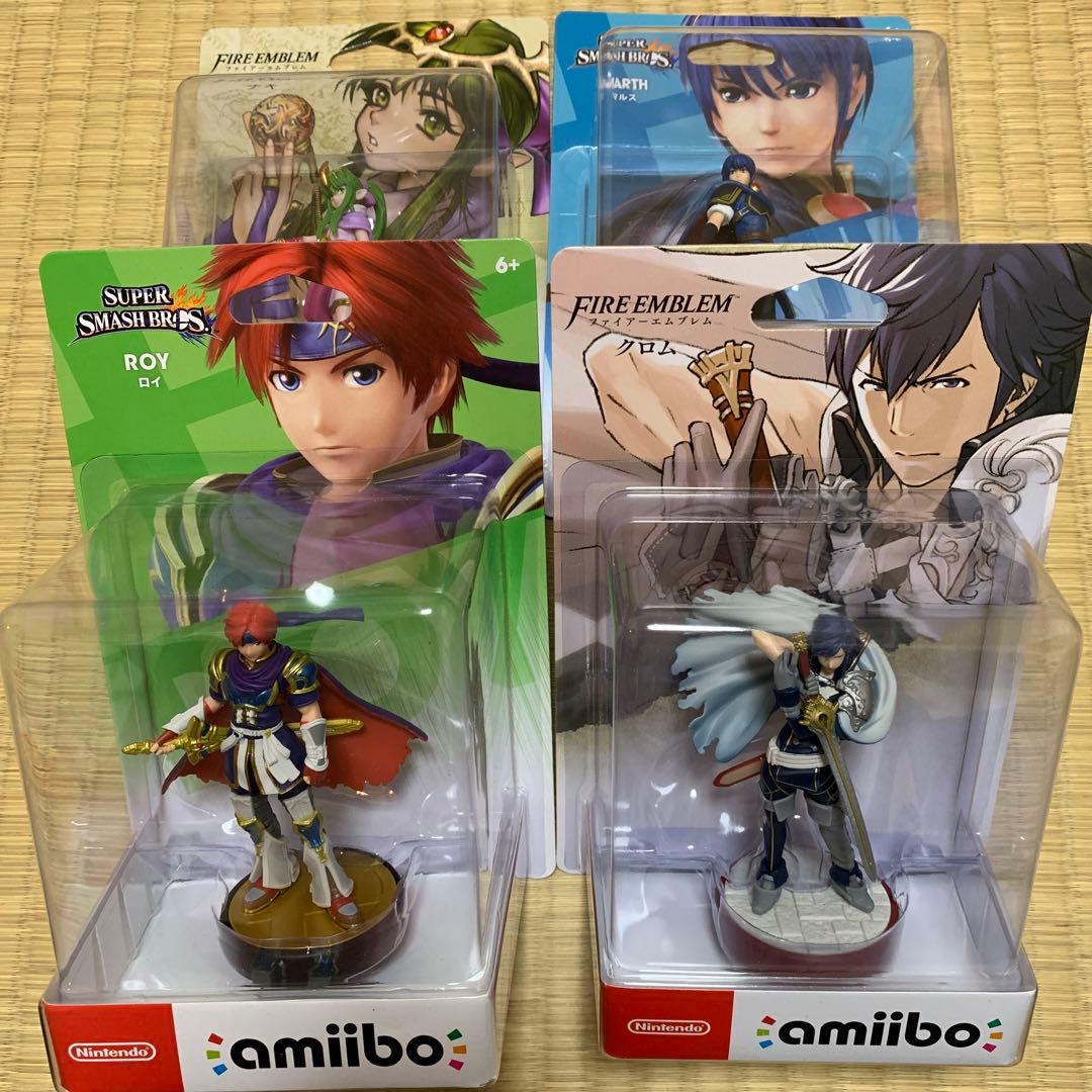amiiboファイアーエムブレム　マルス、ロイ、クロム、チキ