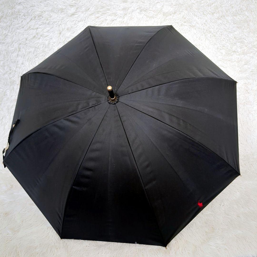 美品✨️POLO RALPH LAUREN 長傘 ブラック　ロゴ