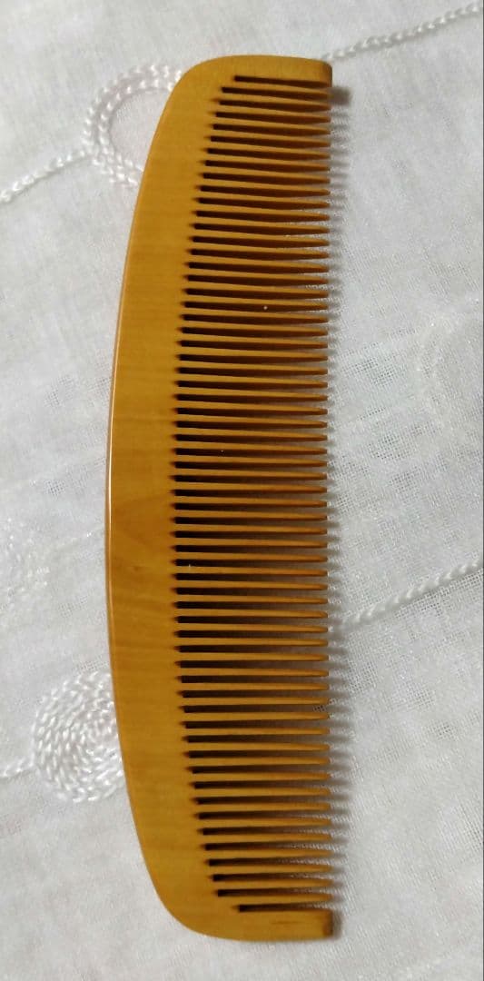 【未使用】本つげ櫛　お六ぐし　15cm