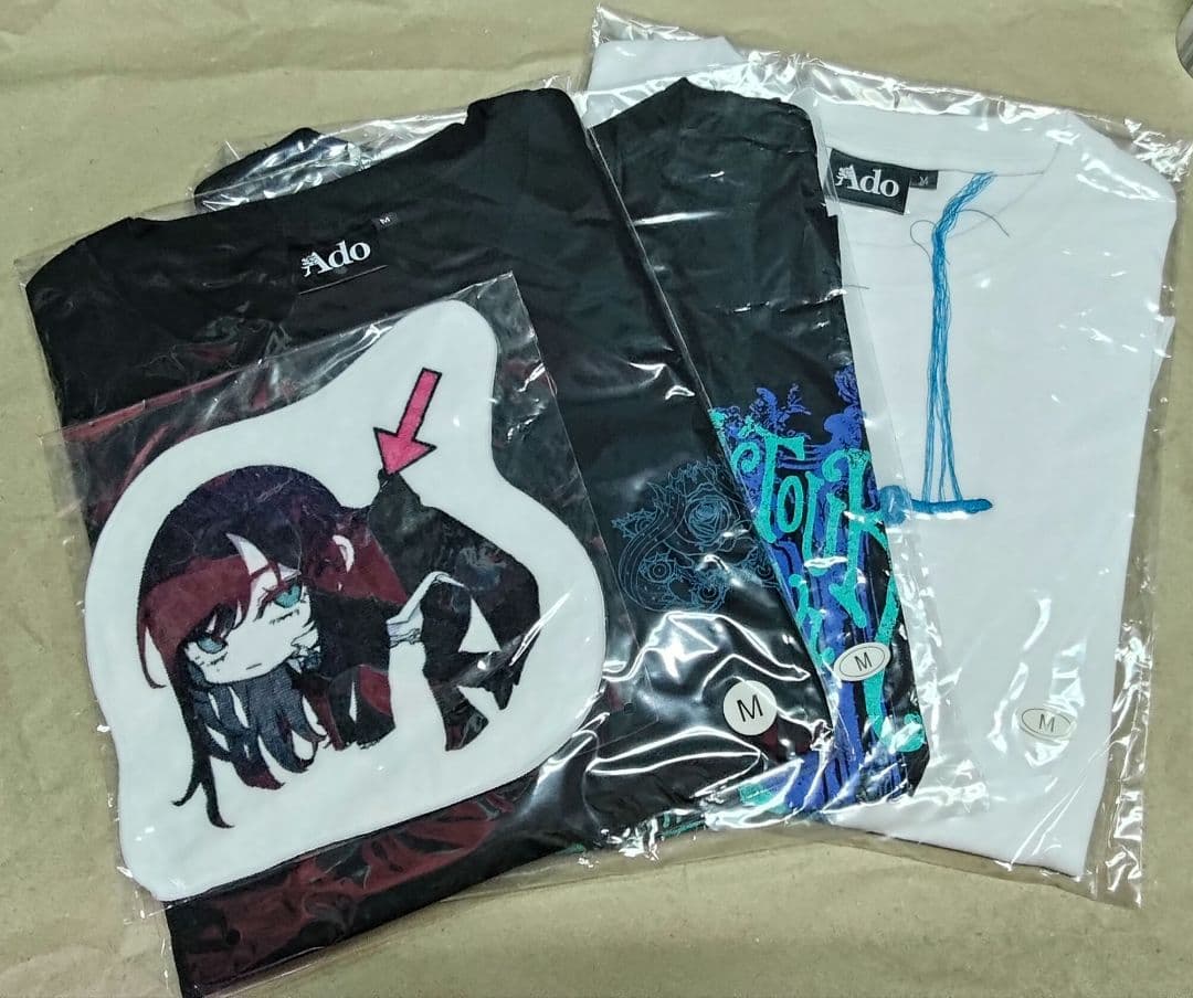 Ado モナ・リザの横顔 Tシャツ 3点セット バッグ タオル 銀テ