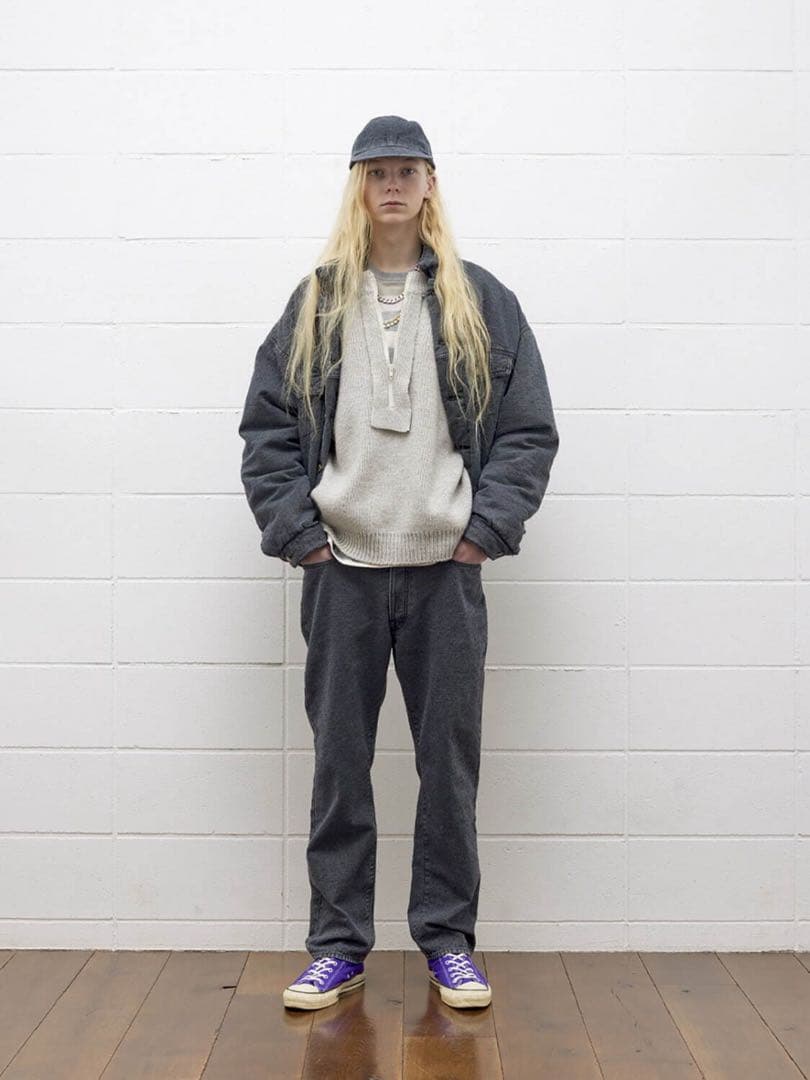 美品 UNUSED アンユーズド2023aw ハーフジップニット