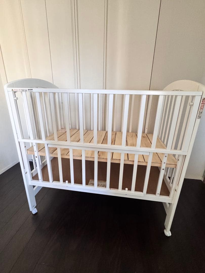 美品⭐︎KATOJI カトージ ベビーベッド ハイタイプ レギュラー　ホワイト