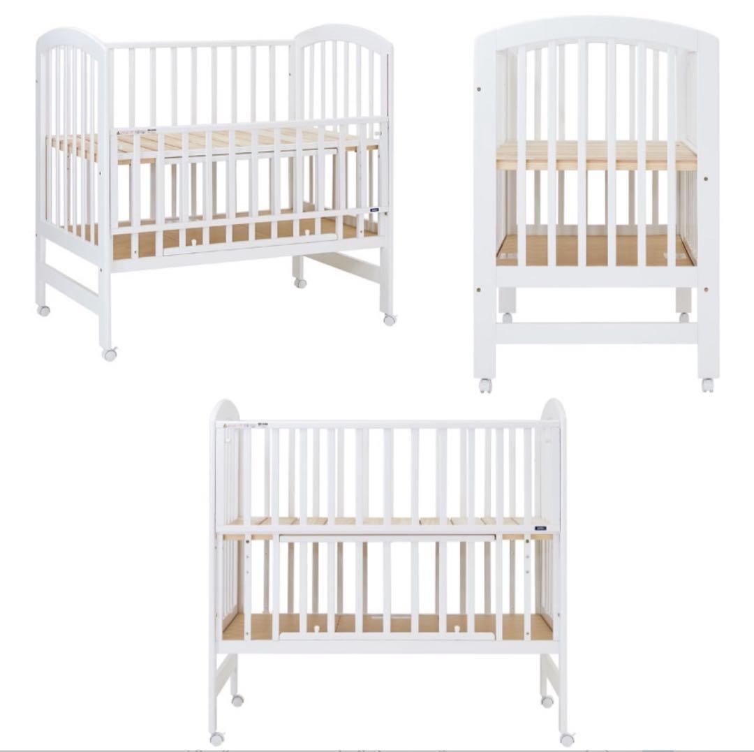 美品⭐︎KATOJI カトージ ベビーベッド ハイタイプ レギュラー　ホワイト