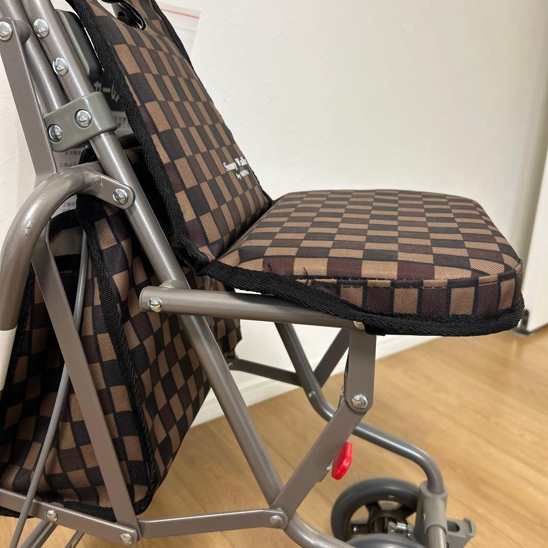 【新品・未使用】島製作所 サニーウォーカーAW- ブラウン　シルバーカー