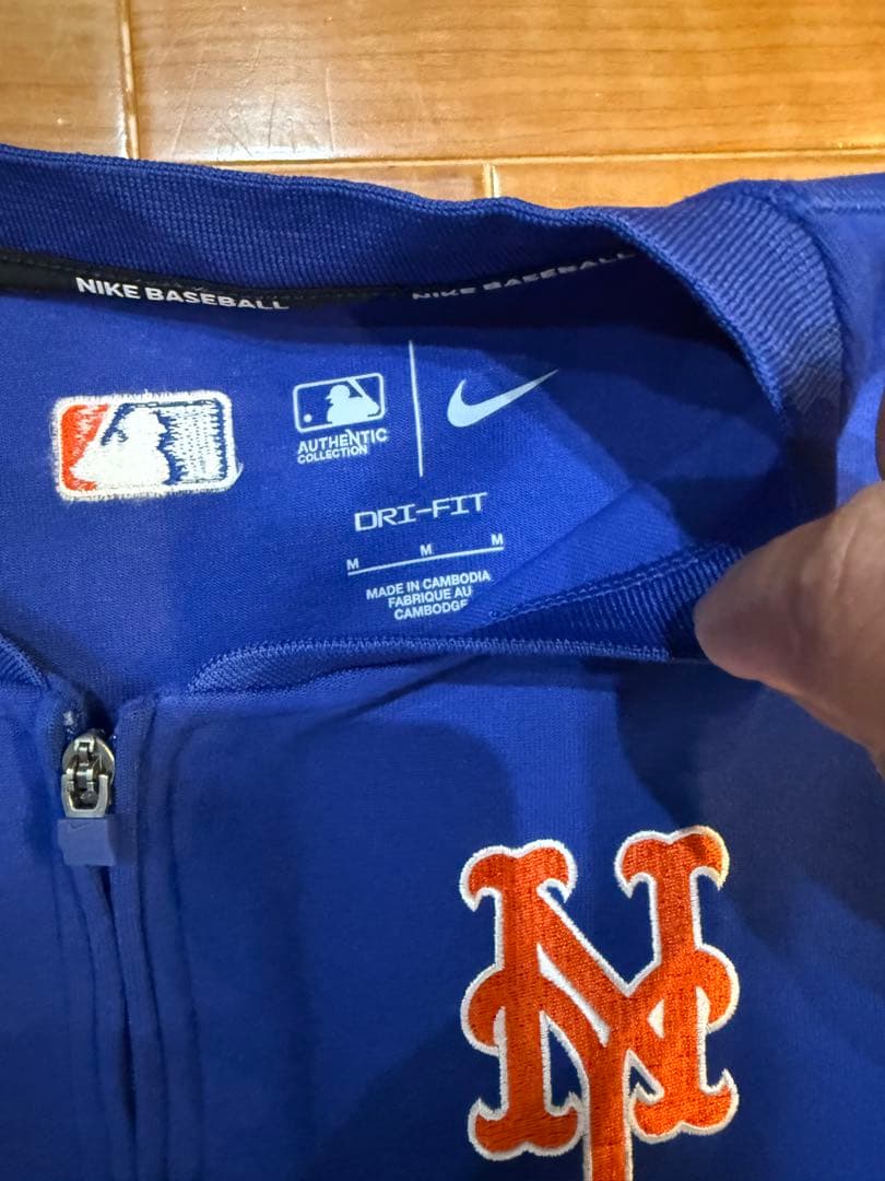 新品同様　NIKE Nike ニューヨーク・メッツ ハーフジップシャツ　日本L
