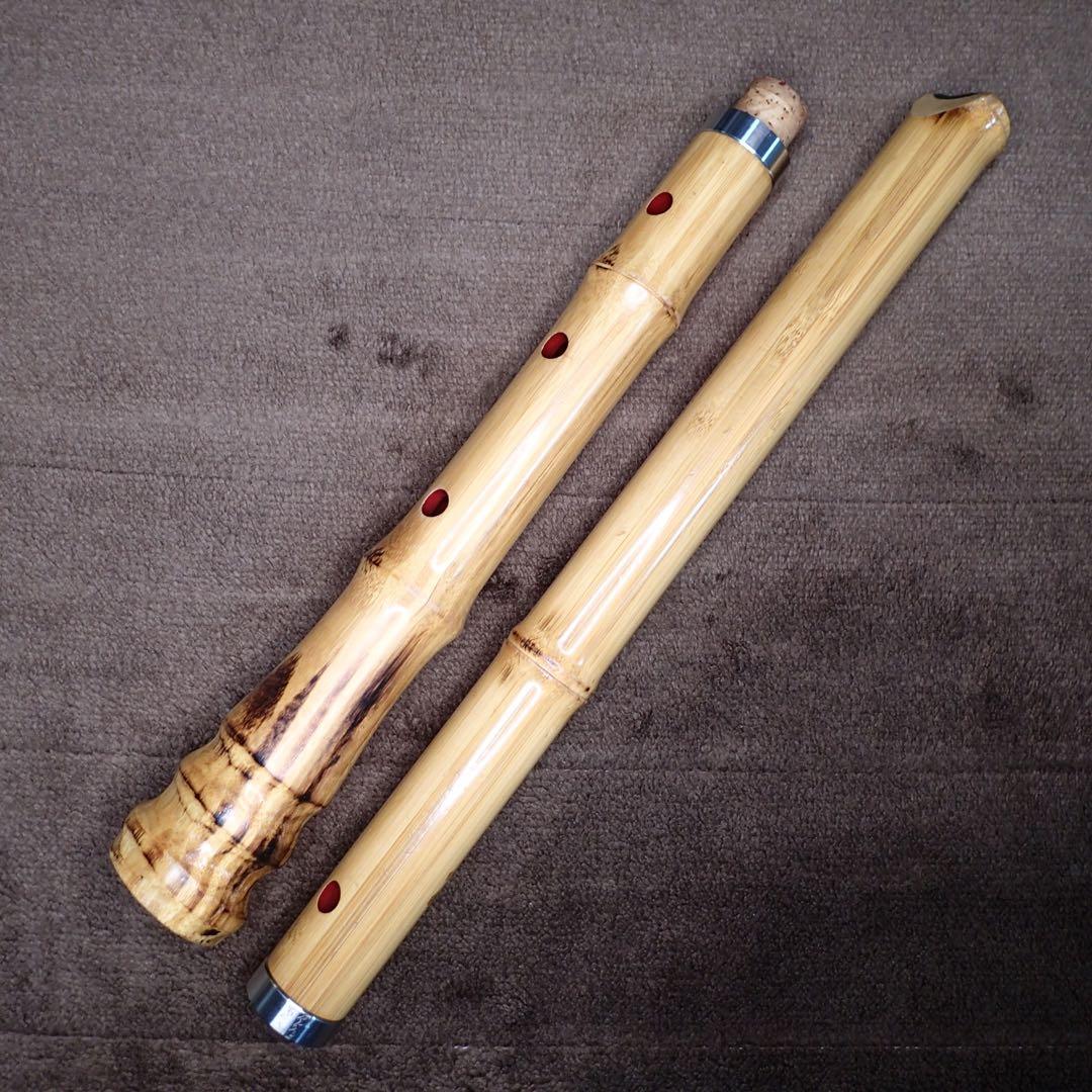 尺八 蝴蝶 高級合竹曲管 二尺三寸(正律Ａ管)