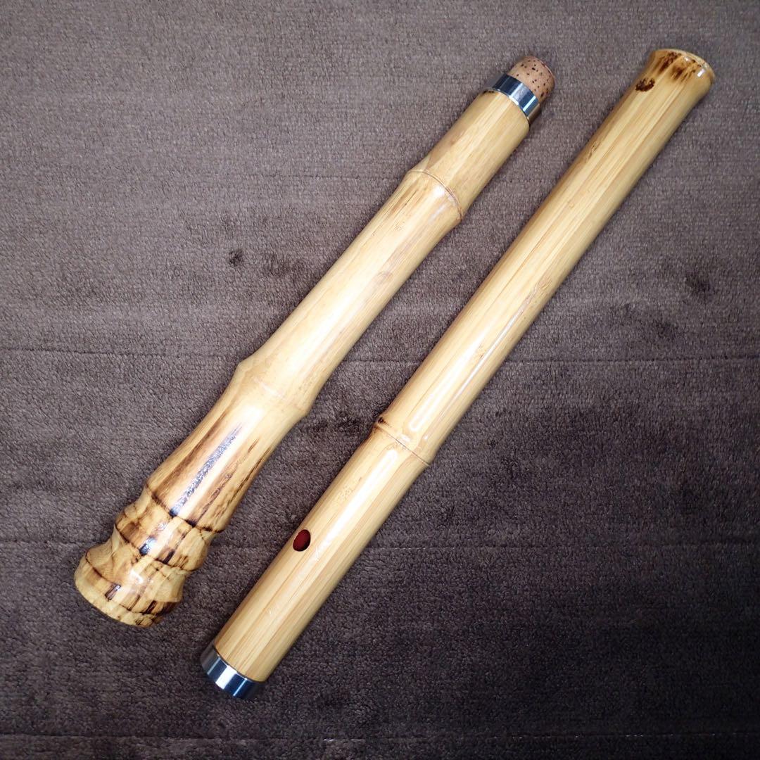 尺八 蝴蝶 高級合竹曲管 二尺三寸(正律Ａ管)