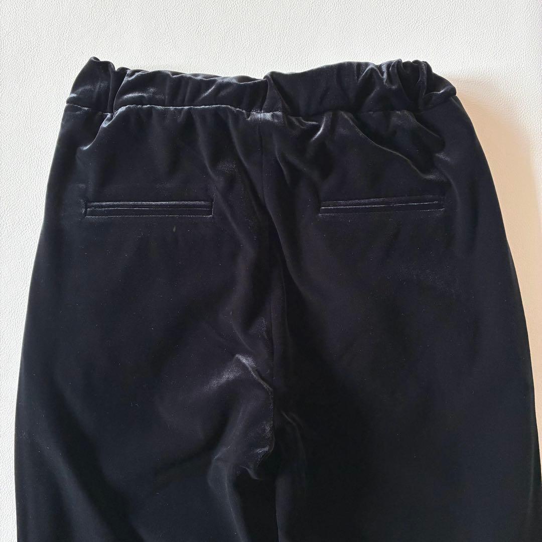 OHGA オーガ　ベロアパンツ　ドロストパンツ　ブラック　S
