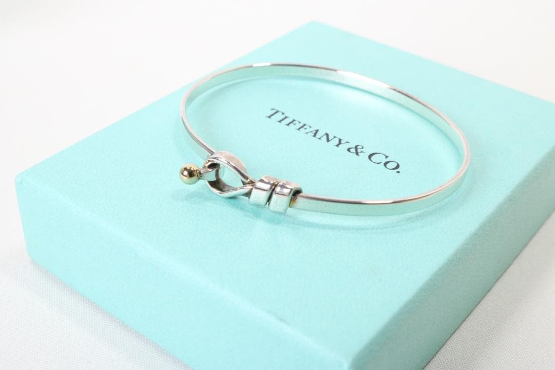 【美品】Tiffany & Co. シルバーバングル 箱 ポーチ付き