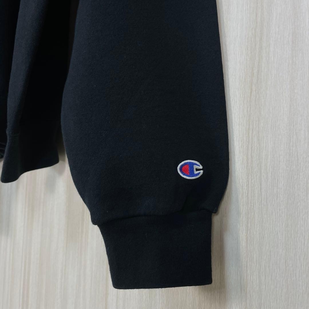 たっく様☆チャンピオン スウェット XL ブラック 黒 裏起毛 刺繍ロゴ 袖ロゴ