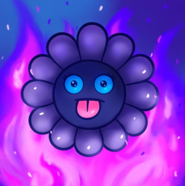 u*9様 村上隆 Murakami.Flower #0484 炎（Flame）