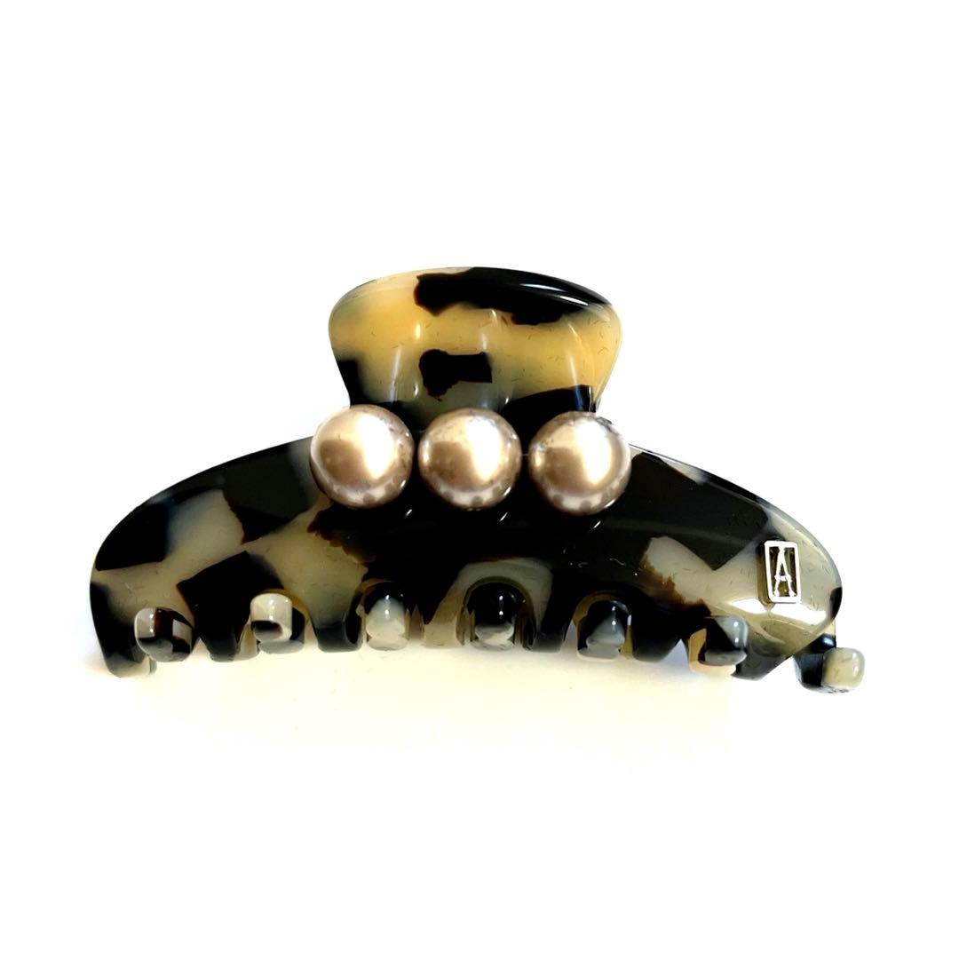 ♡新品♡アレクサンドル ドゥ パリ Sクリップ パール ベージュブラック