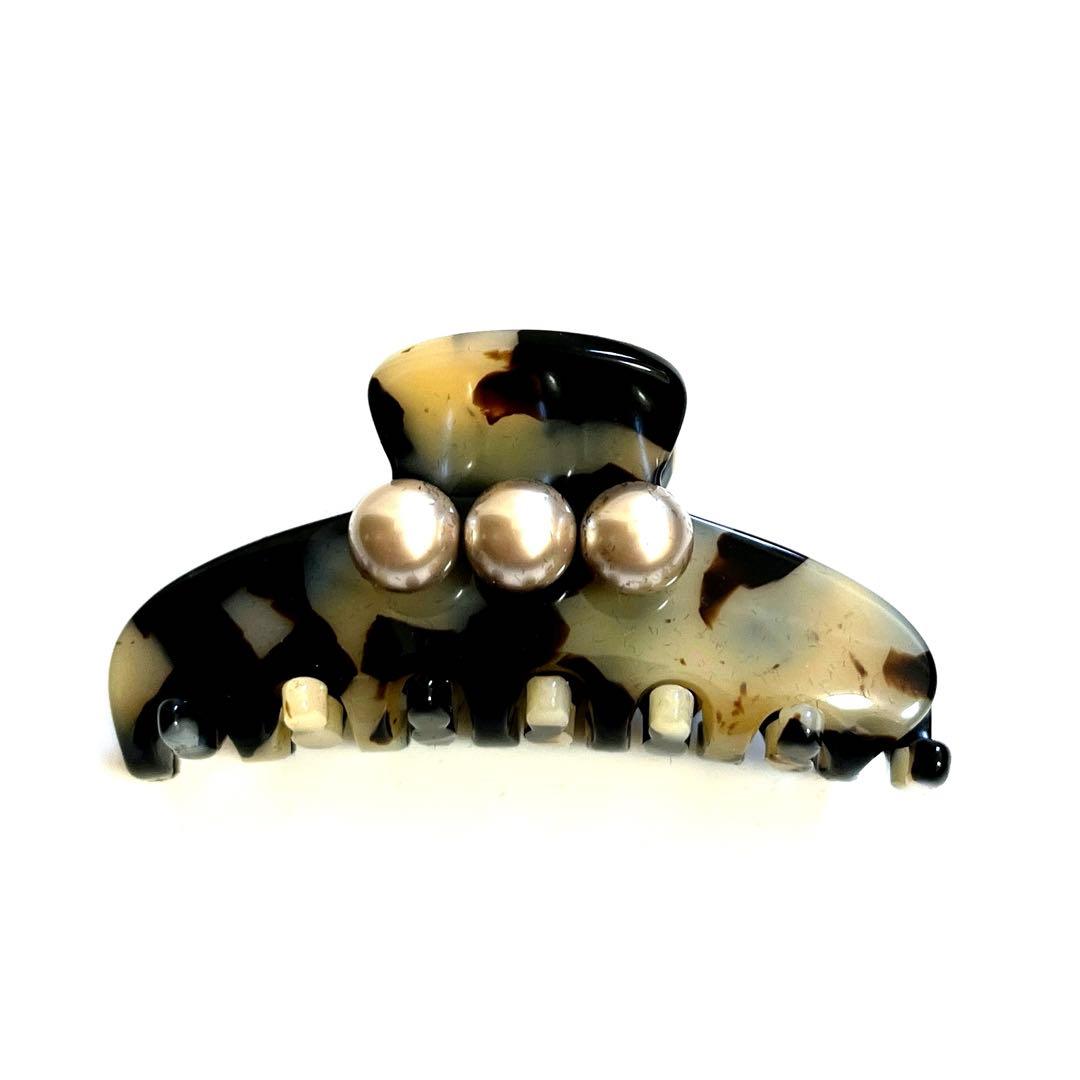 ♡新品♡アレクサンドル ドゥ パリ Sクリップ パール ベージュブラック