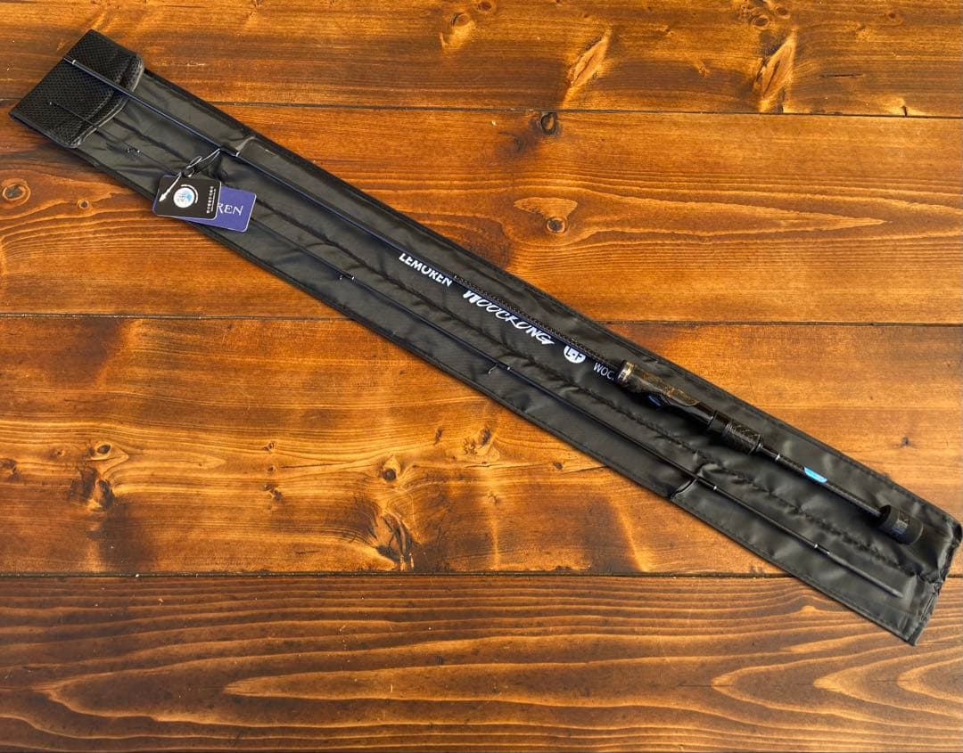 超軽量　カーボンロッド　スピニングロッド　S602L バスロッド　ウッドグリップ