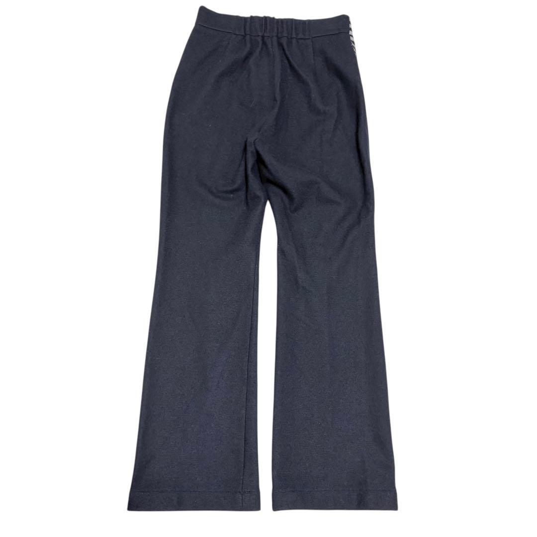 ボーダーズアットバルコニー　パンツ　ブラック　ストレート　ウール　S 黒