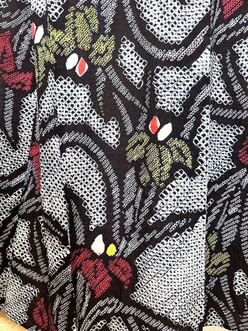 有松鳴海絞り　浴衣　あやめ　159cm　（208）