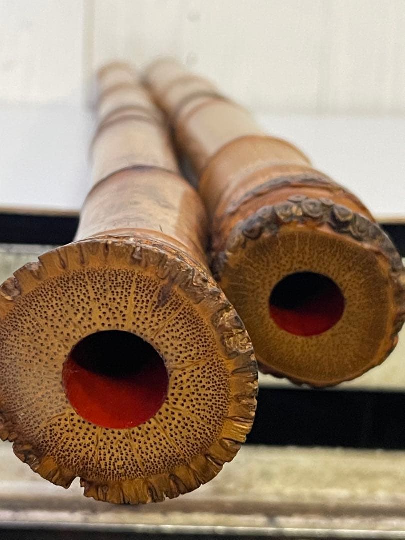 尺八本体 竹製 5穴　松下深水　2本