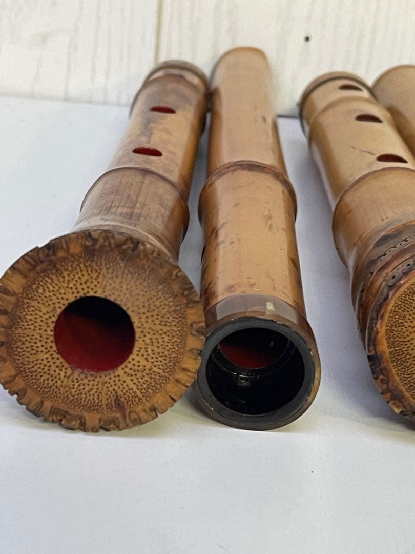 尺八本体 竹製 5穴　松下深水　2本