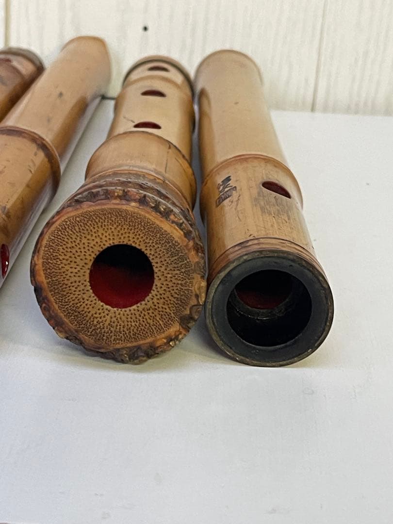 尺八本体 竹製 5穴　松下深水　2本