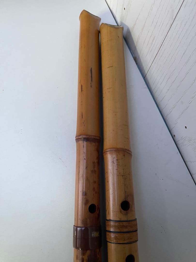 尺八本体 竹製 5穴　松下深水　2本