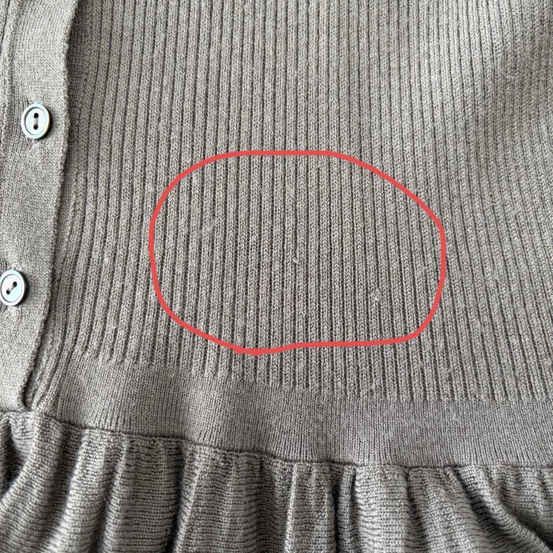 【美品 近年】カレンソロジー ボタンアキギャザーニットワンピース マキシ丈