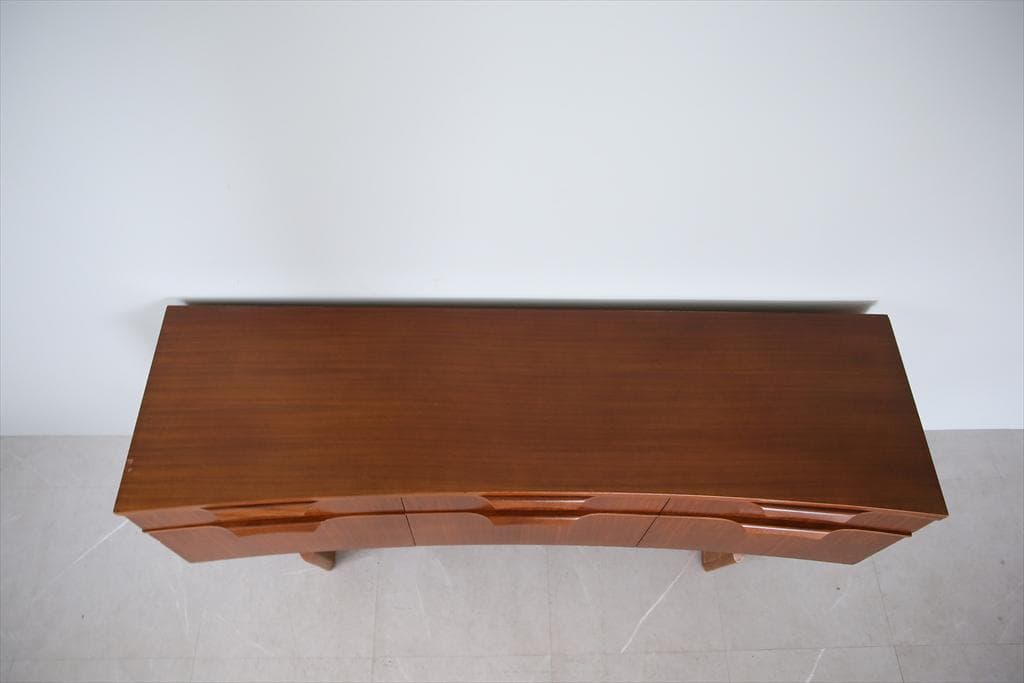 英国アンティークチーク古木サイドボード/木製机/テレビ台キャビネット92-250