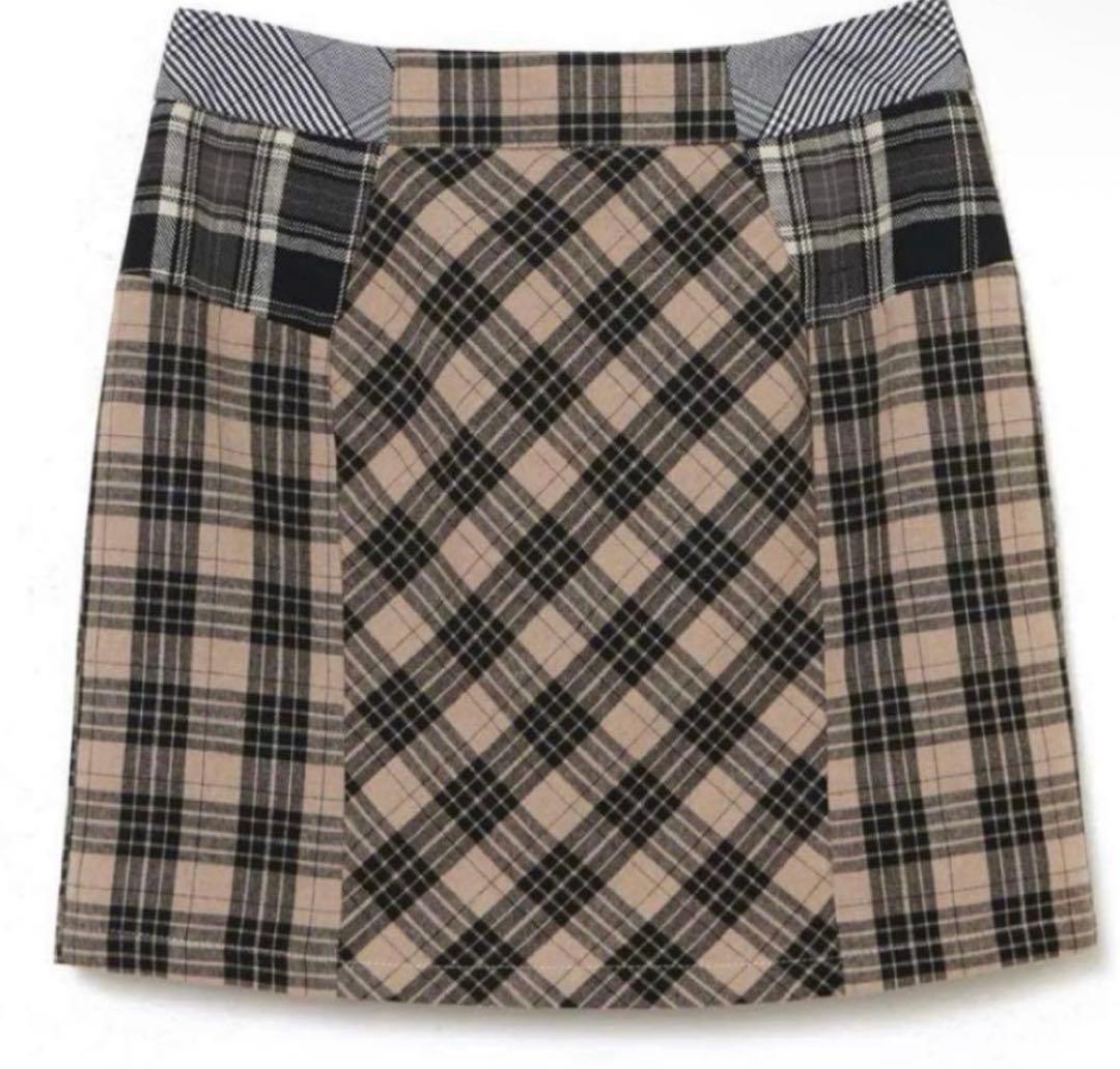 andmary Anna check skirt ベージュ S